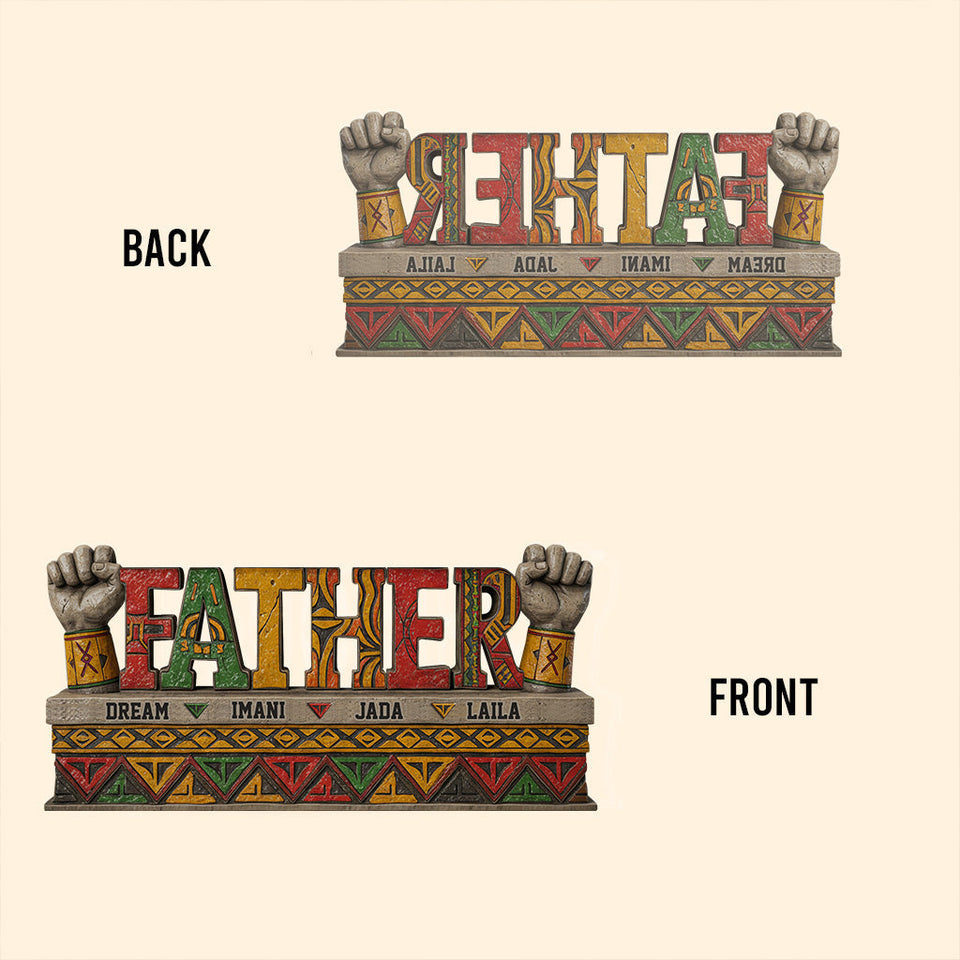 Dope Black Dad - Personalized Father Custom Shaped Acrylic Plaque