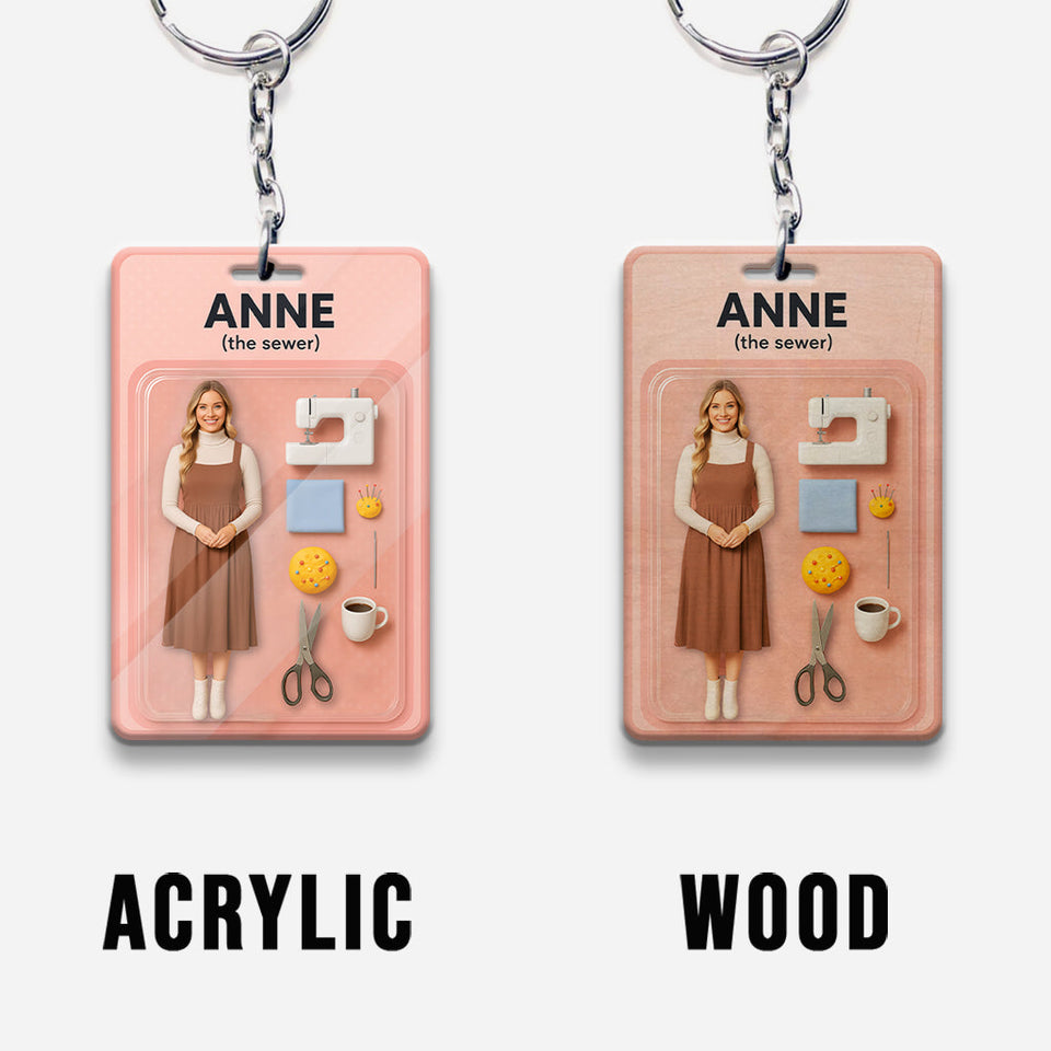 Custom Figure From Photo - Personalized Sewing Keychain