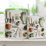 Love Gardening - Personalized Gardening Accent Mug & Coaster
