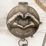 You Can Always Find Your Way Back To Me - Personalized Couple Compass