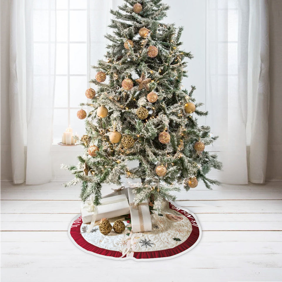 Funny Face Cut-Out Tree Skirt - Personalized Tree Skirt