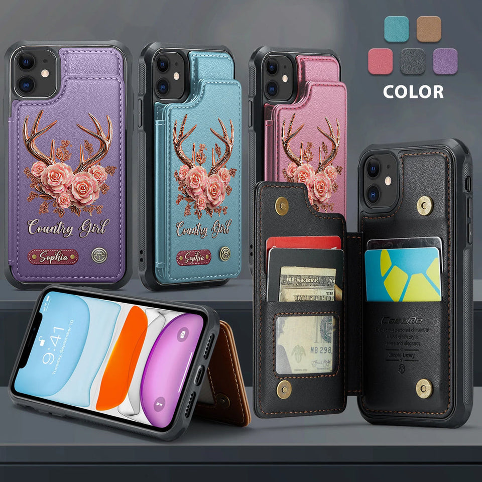Country Girl - Personalized Hunting Wallet Phone Case