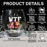 WTF Wine Tasting Friends - Personalized Bestie All Over Wine Glass