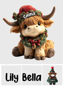 Adorable Highland Cow - Personalized Highland Cow Custom Shaped Acrylic Plaque