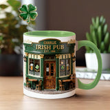 Irish Pub - Personalized Irish Set Accent Mug with Acrylic Stirrers