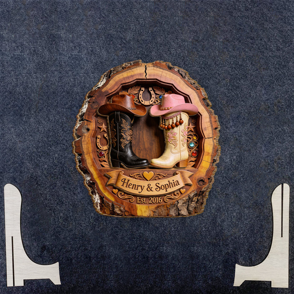 You & Me We Got This - Personalized Western Outfit 2 Layered Wood Sign / Wood Plaque