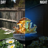 Mushroom Fairy House, Fairy Garden - Personalized Mushroom Garden Solar Light