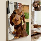 Any Photo Transform Preview Instanly - Personalized Dog Custom Shaped Wood Sign