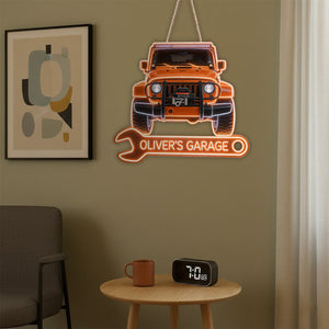 My Garage - Personalized Car Lover LED Light Acrylic Sign