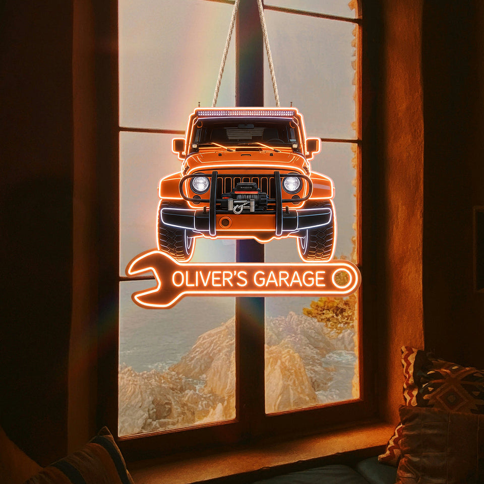 My Garage - Personalized Car Lover LED Light Acrylic Sign