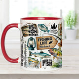 Just One More Cast - Personalized Fishing Accent Mug