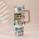Just One More Cast - Personalized Fishing Tumbler With Handle