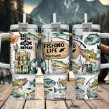 Just One More Cast - Personalized Fishing Tumbler With Handle