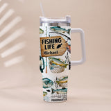 Just One More Cast - Personalized Fishing Tumbler With Handle