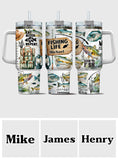 Just One More Cast - Personalized Fishing Tumbler With Handle