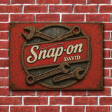 Snap-On - Personalized Mechanic Rectangle Metal Sign