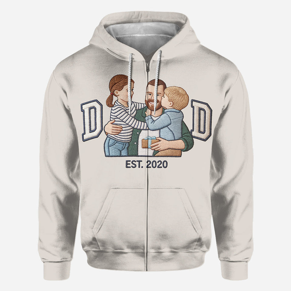 Dad Established - Personalized Father All Over Shirt