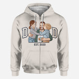 Dad Established - Personalized Father All Over Shirt