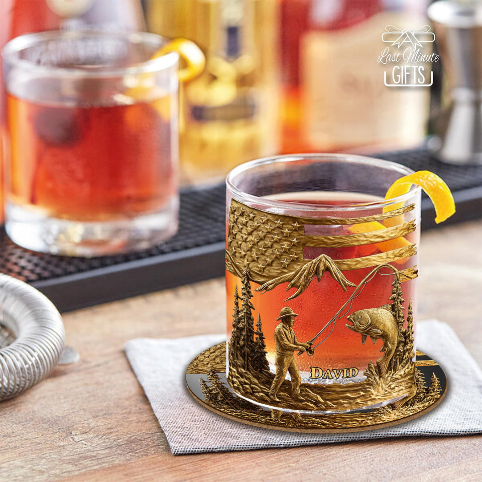 Fishing For Life - Personalized Fishing Whiskey Glass
