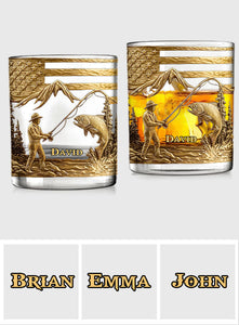 Fishing For Life - Personalized Fishing Whiskey Glass