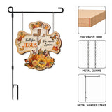 Fall For JESUS - Personalized Christian Wood Sign With Stake