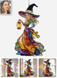 Custom Any Photo - Personalized Witch Window Hanging Suncatcher Ornament