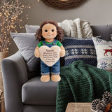Custom From Any Photo - Personalized Grandma Faux Fur Shaped Pillow