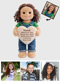 Custom From Any Photo - Personalized Grandma Faux Fur Shaped Pillow