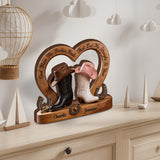 Cowboy & Cowgirl Couple, Western House Decoration, God Bless The Broken Road - Personalized Western Outfit Custom Shaped Wood Plaque