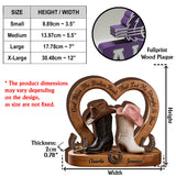 Cowboy & Cowgirl Couple, Western House Decoration, God Bless The Broken Road - Personalized Western Outfit Custom Shaped Wood Plaque