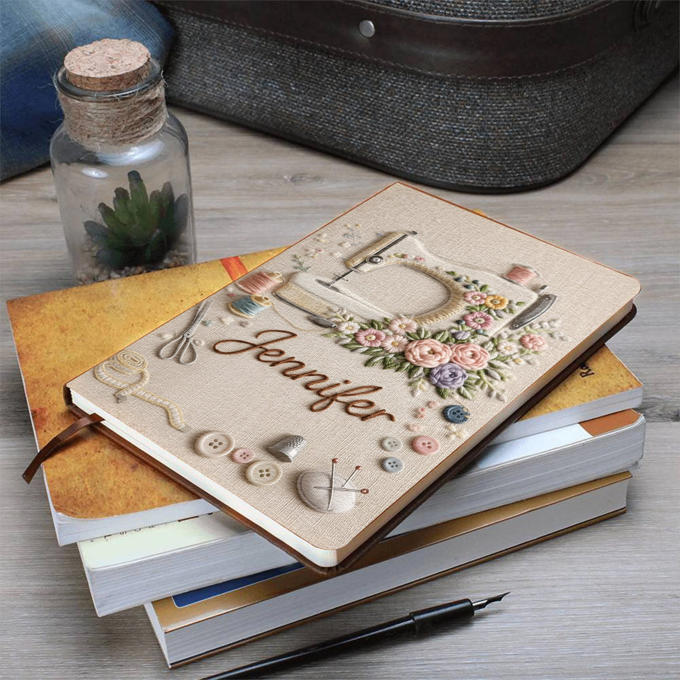 Love Sewing - Personalized Sewing Leather Journal