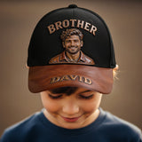 Custom Any Photo Congrat On Being My Brother - Personalized Sibling Classic Cap