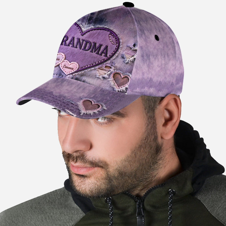 Grandma's Hearts - Personalized Grandma Classic Cap