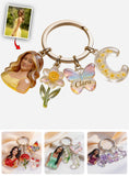 Love Yourself - Personalized Birth Month Flower Keychain With Charms
