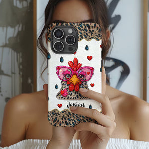 Crazy Chicken Lady - Personalized Chicken Full Print Phone Case
