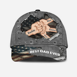 Gift For Dad Best Dad Ever Fist Bump - Personalized Father Classic Cap