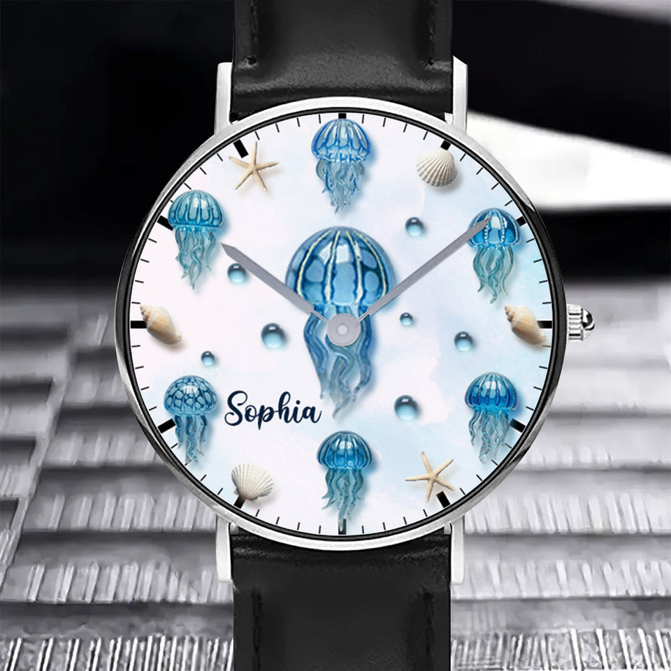 Jellyfish Lovers - Personalized Sea Lover Hand Watch
