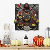 Strong Firefighter - Personalized Firefighter LED Light Wall Clock