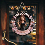 Any Photo Hair Salon Welcome Sign - Personalized Hairdresser Custom Shaped Wood Sign