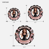 Any Photo Hair Salon Welcome Sign - Personalized Hairdresser Custom Shaped Wood Sign