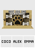Best Dog Dad Ever - Personalized Dog Custom Shaped Acrylic Plaque