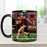 Love Football - Personalized Football Accent Mug