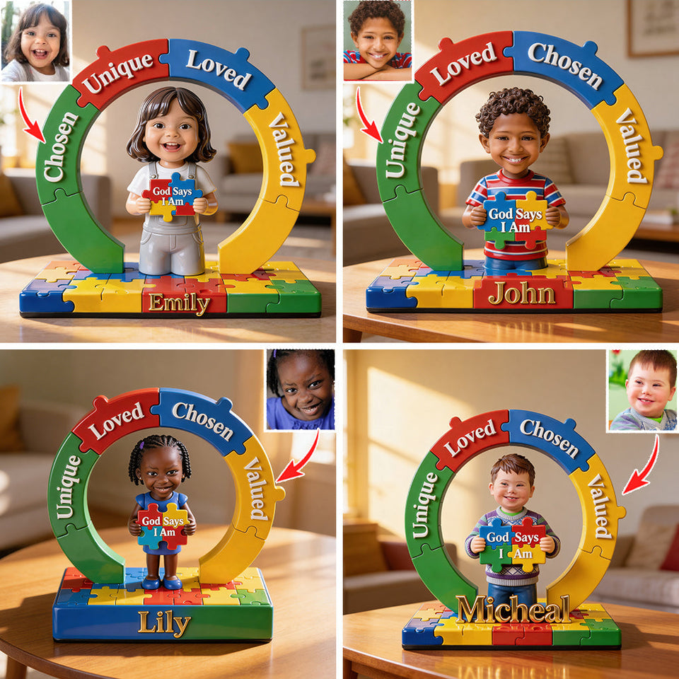 Autism Awareness, Gift For Them - Personalized Autism Awareness Custom Shaped Acrylic Plaque