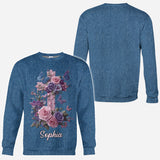 Cross & Floral - Graceful Style Honoring Faith - Personalized Christian All Over Shirt