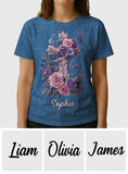 Cross & Floral - Graceful Style Honoring Faith - Personalized Christian All Over Shirt
