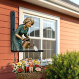Custom Any Photo My Beautuful Garden - Personalized Grandma Wooden Wall Mount Sign