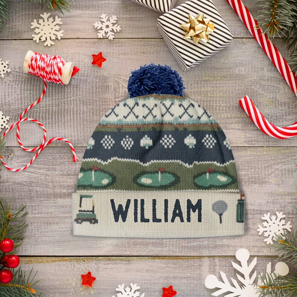 Golf Winter - Personalized Golf Beanie Hat