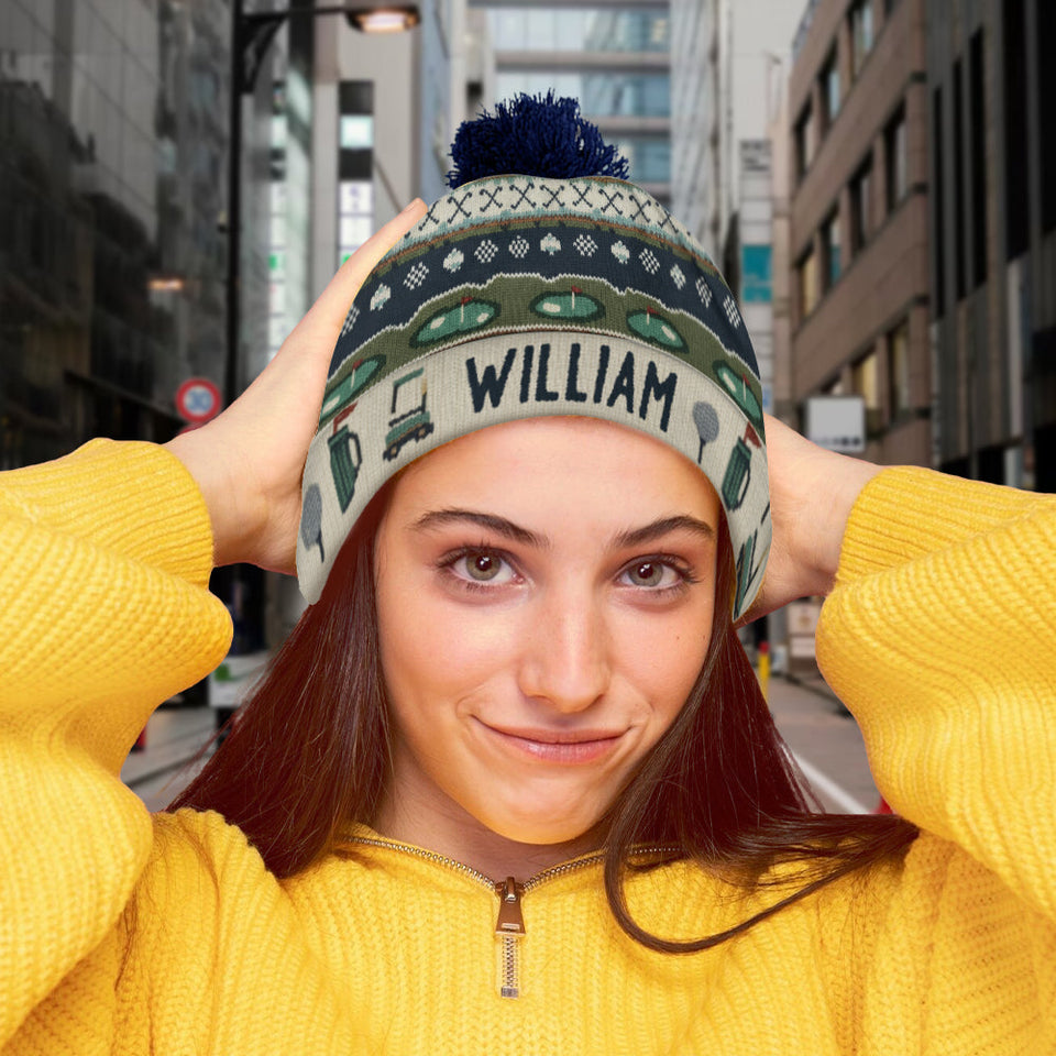Golf Winter - Personalized Golf Beanie Hat