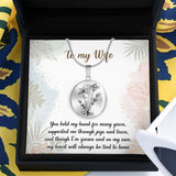 Birthday Flower - Gift for mom, wife,girlfriend, grandma - Personalized Round Pendant Necklace
