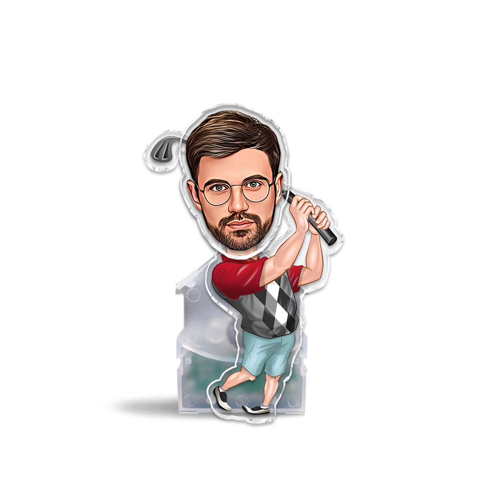 Funny Photo Figure - Personalized Golf Custom Shaking Head